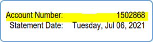 Invoice account number
